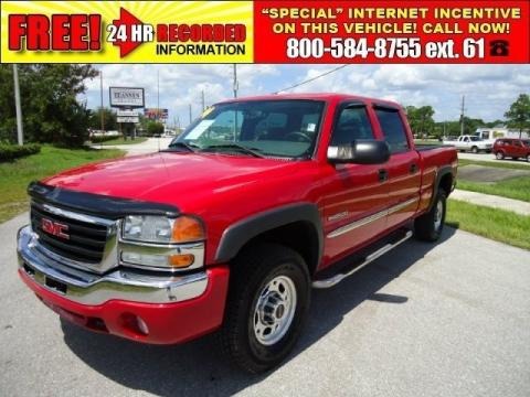 Fire Red 2004 GMC Sierra 2500HD SLE Crew Cab 4x4 Fire Red 2004 GMC Sierra 2500HD SLE Crew Cab 4x4