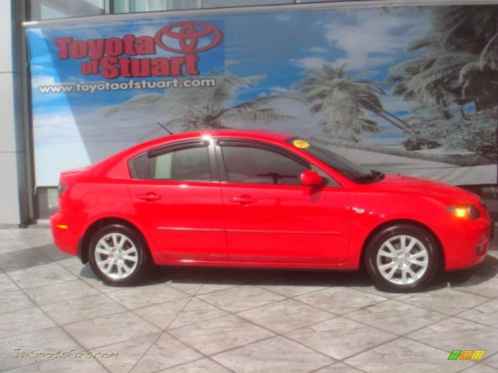 True Red / Black Mazda MAZDA3 i Touring Sedan