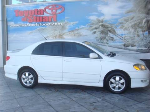 Super White 2005 Toyota Corolla S Super White 2005 Toyota Corolla S