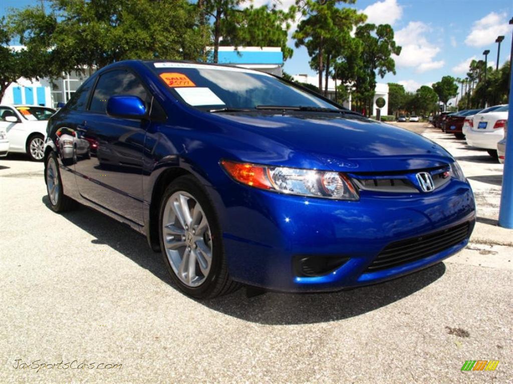 Fiji Blue Pearl / Black Honda Civic Si Coupe Fiji Blue Pearl / Black Honda Civic Si Coupe