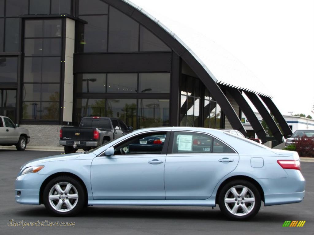 Sky Blue Pearl / Charcoal Toyota Camry SE