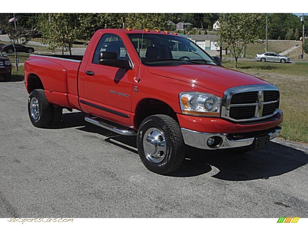 2006 Dodge Ram 3500 SLT Regular Cab 4x4 Dually In Flame Red 121204 