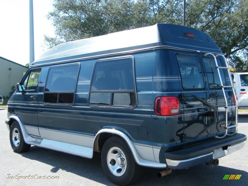 1996 Ram Van 2500 Passenger Conversion - Dark Spruce Metallic / Gray photo #3