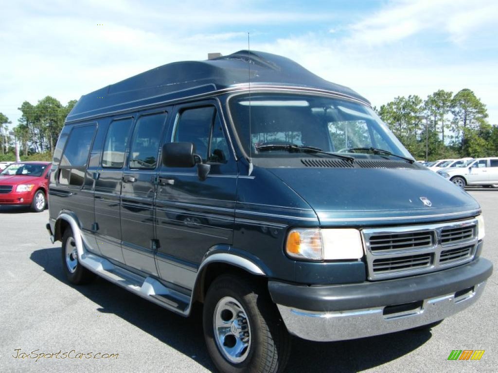 1996 Ram Van 2500 Passenger Conversion - Dark Spruce Metallic / Gray photo #7