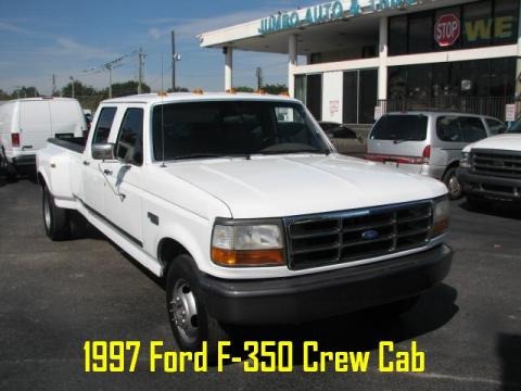 Oxford White 1997 Ford F350 XLT Crew Cab Dually