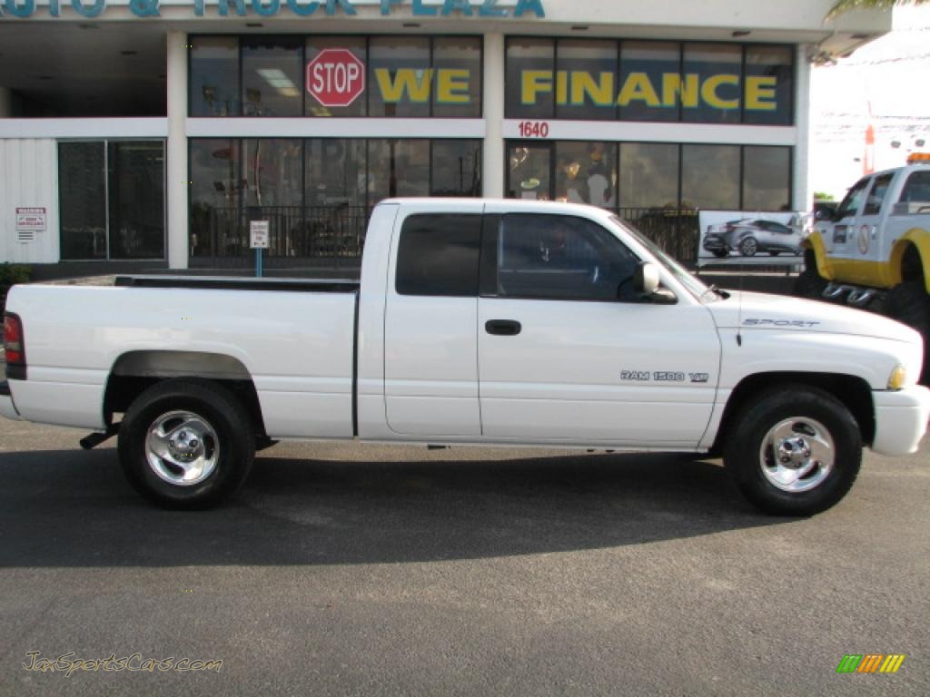 1999 Ram 1500 Sport Extended Cab - Bright White / Agate Black photo #10