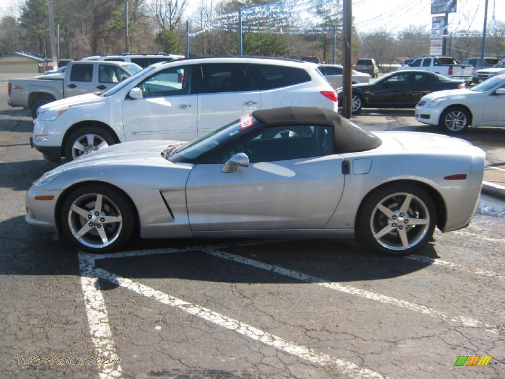 Silver Convertible Corvette