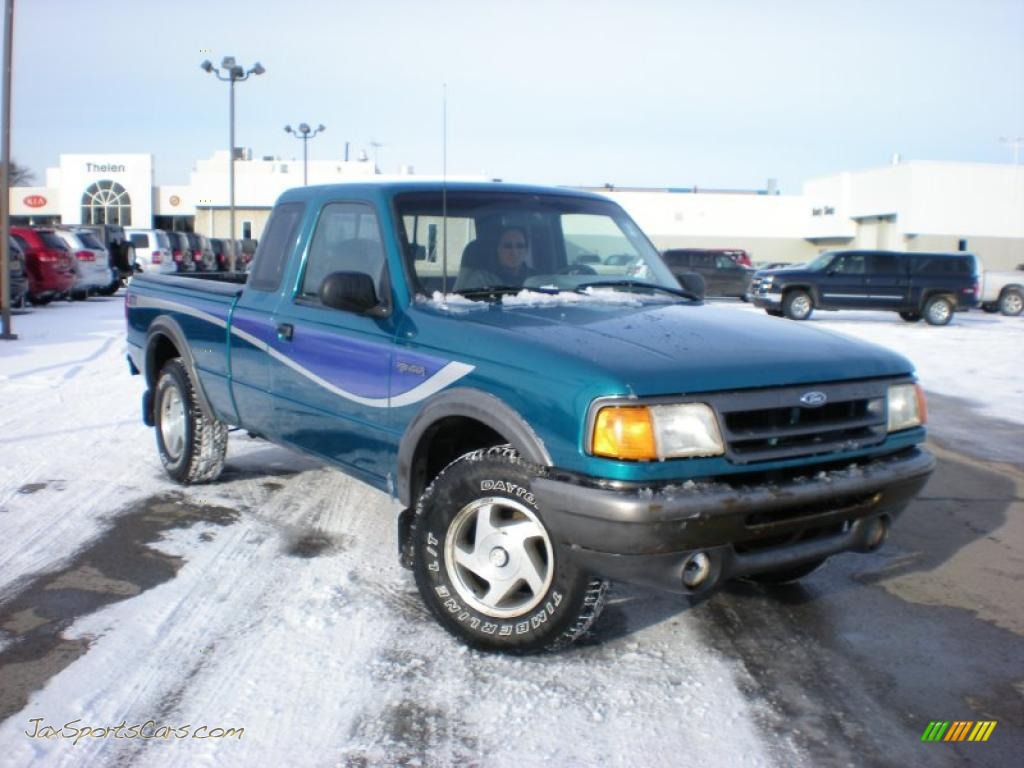 1993 Ford Ranger Stx Extended Cab 4x4 In Bright Calypso Green Metallic