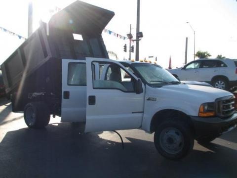 Oxford White 2000 Ford F450 Super Duty XL Crew Cab Dump Truck Oxford White 2000 Ford F450 Super Duty XL Crew Cab Dump Truck