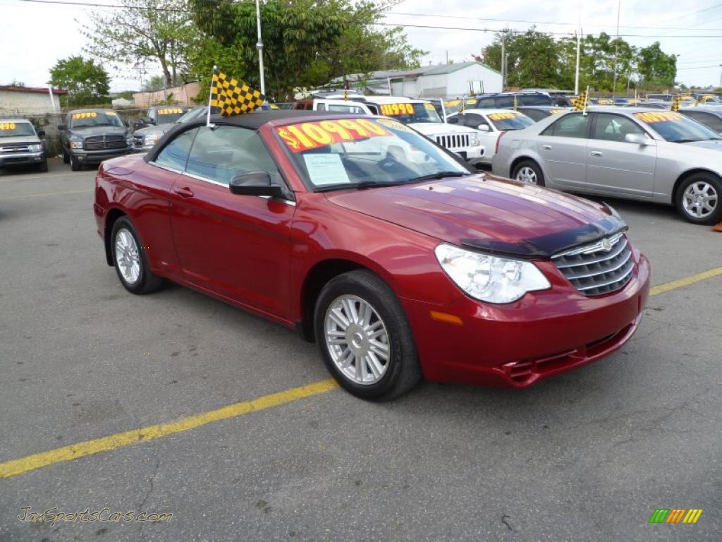 2008 Sebring LX Convertible - Inferno Red Crystal Pearl / Dark Khaki ...