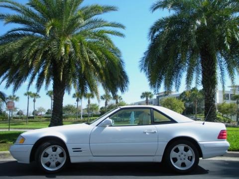 Glacier White 1999 Mercedes-Benz SL 500 Roadster