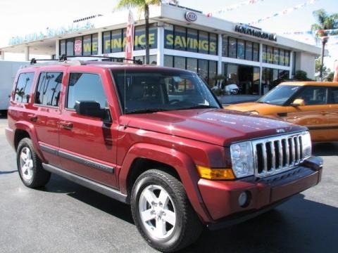 Red Rock Pearl 2007 Jeep Commander Sport