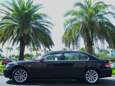 Black Sapphire Metallic 2008 BMW 7 Series 750Li Sedan