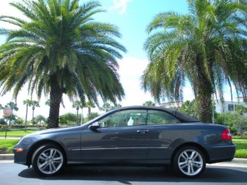 Steel Grey Metallic 2008 Mercedes-Benz CLK 350 Cabriolet