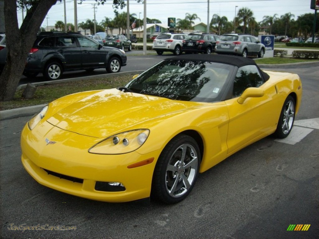 2008 Corvette Convertible - Velocity Yellow / Ebony photo #1