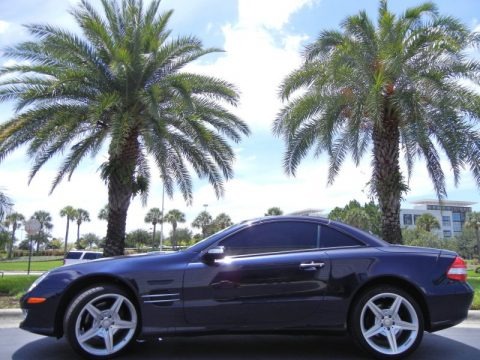 Capri Blue Metallic 2007 Mercedes-Benz SL 550 Roadster