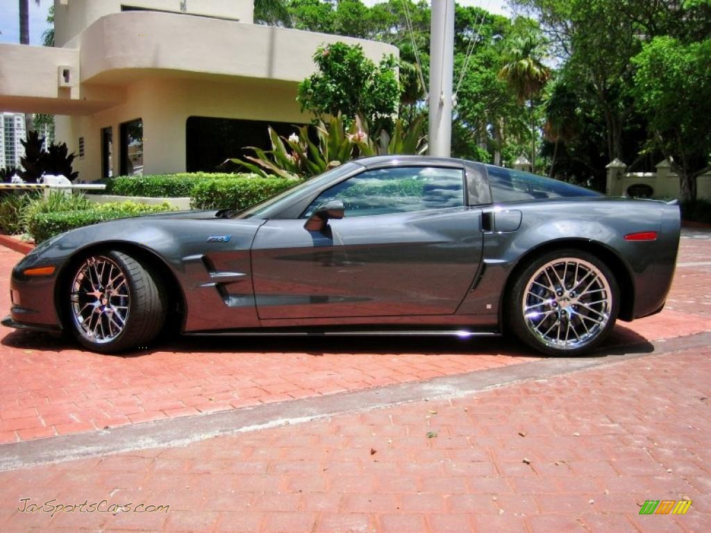 2009 Corvette ZR1 - Cyber Gray Metallic / Ebony/Titanium Gray photo #6