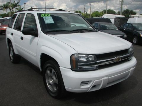 Summit White 2007 Chevrolet TrailBlazer LS