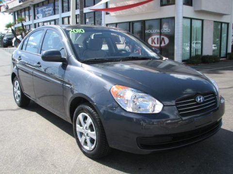 Charcoal Gray 2010 Hyundai Accent GLS 4 Door Charcoal Gray 2010 Hyundai Accent GLS 4 Door