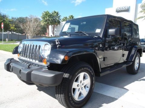 Black 2007 Jeep Wrangler Unlimited Sahara 4x4