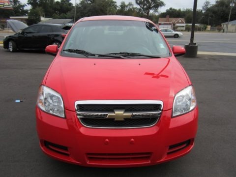 Sport Red 2010 Chevrolet Aveo LT Sedan