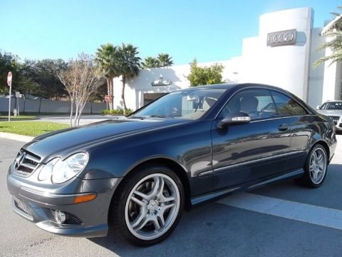Steel Grey Metallic 2009 Mercedes-Benz CLK 550 Coupe