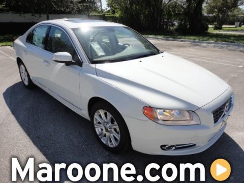 Ice White 2011 Volvo S80 3.2