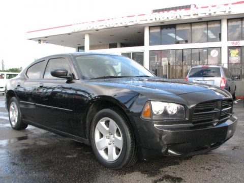 Brilliant Black Crystal Pearl 2008 Dodge Charger Police Package