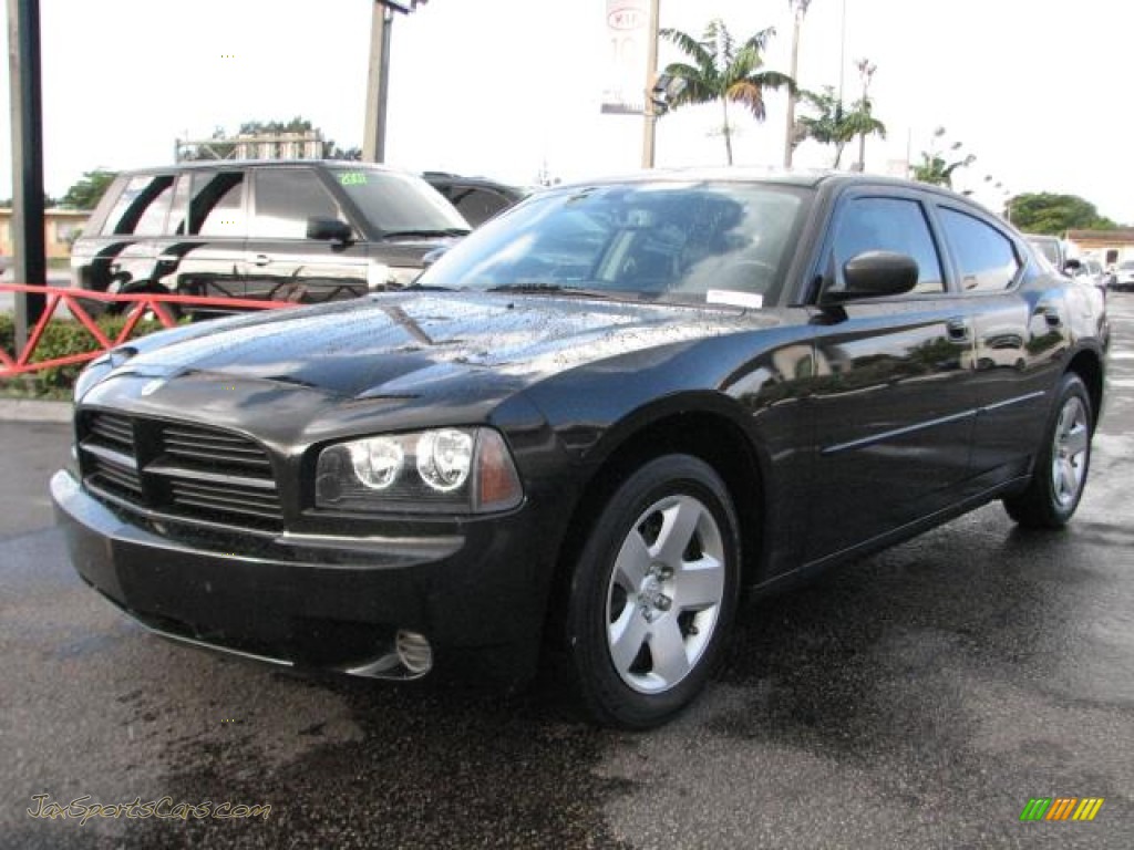2008 Charger Police Package - Brilliant Black Crystal Pearl / Dark Slate Gray photo #4