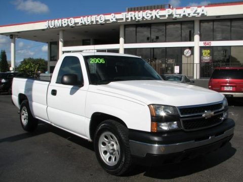 Summit White 2006 Chevrolet Silverado 1500 Work Truck Regular Cab