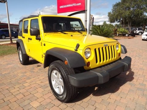Detonator Yellow 2009 Jeep Wrangler Unlimited X 4x4
