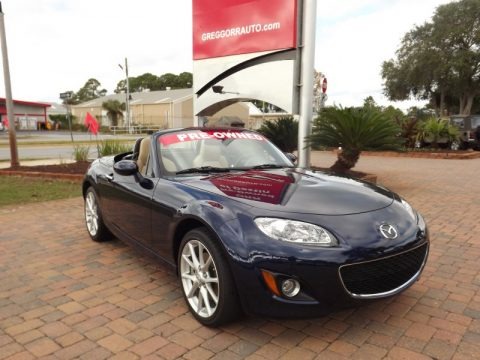 Stormy Blue Mica 2009 Mazda MX-5 Miata Grand Touring Roadster