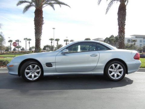Diamond Silver Metallic 2003 Mercedes-Benz SL 500 Roadster