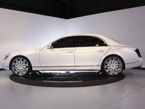Antigua White Metallic 2008 Maybach 57 S