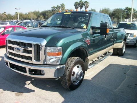 Forest Green Metallic 2008 Ford F350 Super Duty Lariat Crew Cab 4x4 Dually Forest Green Metallic 2008 Ford F350 Super Duty Lariat Crew Cab 4x4 Dually