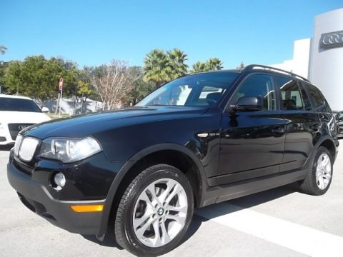 Jet Black 2007 BMW X3 3.0si