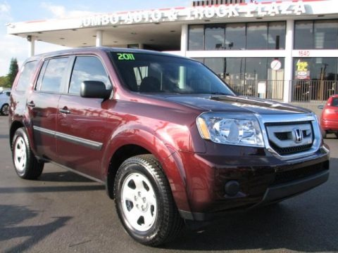 Dark Cherry Pearl 2011 Honda Pilot LX