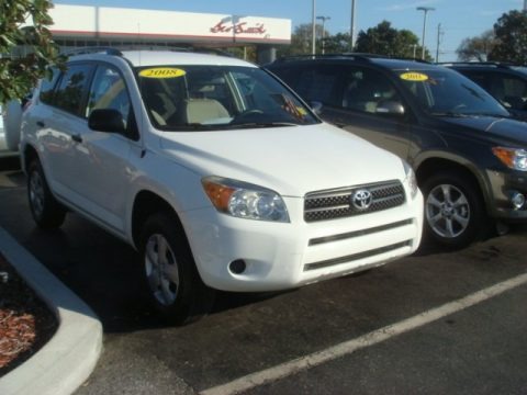 Super White 2008 Toyota RAV4 I4 Super White 2008 Toyota RAV4 I4