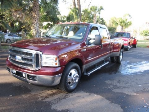 Dark Toreador Red Metallic 2006 Ford F350 Super Duty Lariat Crew Cab Dually Dark Toreador Red Metallic 2006 Ford F350 Super Duty Lariat Crew Cab Dually