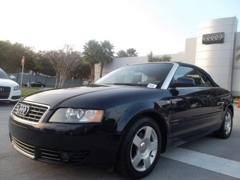 Moro Blue Pearl Effect 2004 Audi A4 1.8T Cabriolet