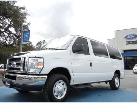 Oxford White 2011 Ford E Series Van E350 XLT Passenger