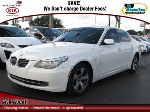 Alpine White 2008 BMW 5 Series 528i Sedan