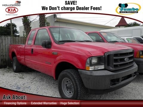 Red Clearcoat 2002 Ford F250 Super Duty XL SuperCab 4x4 Red Clearcoat 2002 Ford F250 Super Duty XL SuperCab 4x4