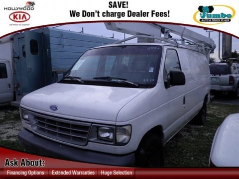 Oxford White 1996 Ford E Series Van E350 Utility Bucket