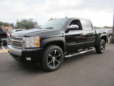 Black 2007 Chevrolet Silverado 1500 LT Z71 Crew Cab 4x4