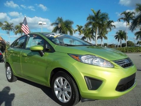 Lime Squeeze Metallic 2011 Ford Fiesta SE Sedan