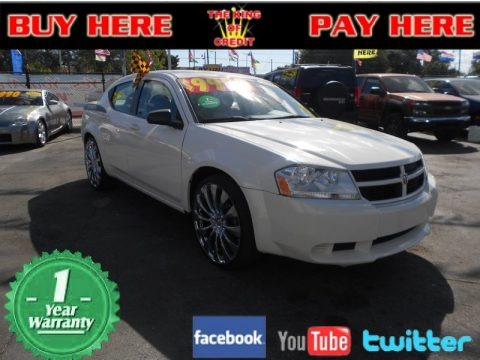 Stone White 2008 Dodge Avenger SE
