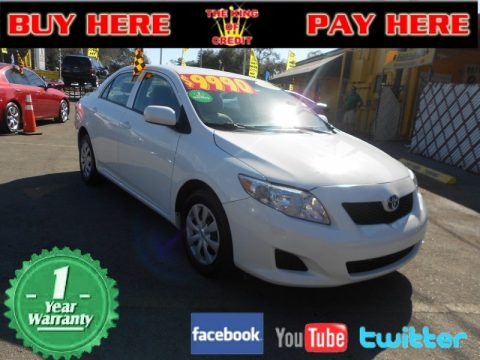 Super White 2009 Toyota Corolla LE