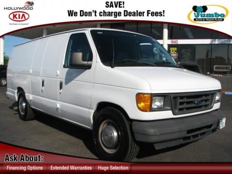 Oxford White 2005 Ford E Series Van E350 Super Duty Cargo
