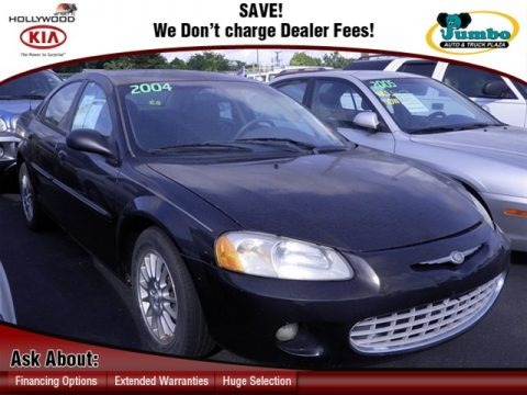 Brilliant Black Crystal 2004 Chrysler Sebring Sedan